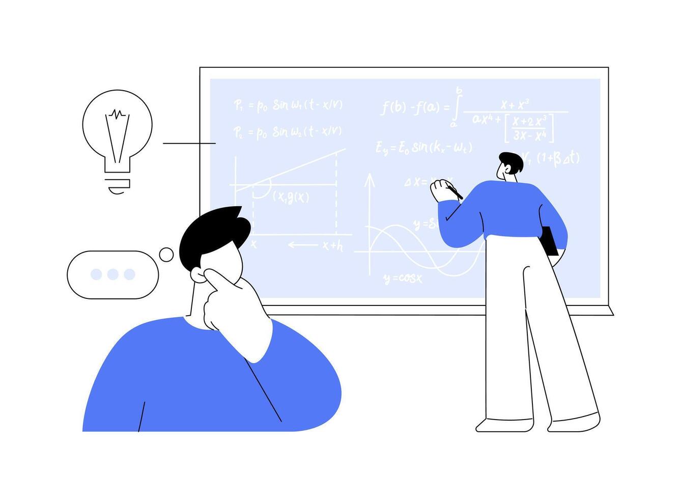 Conduct calculations abstract concept illustration. vector