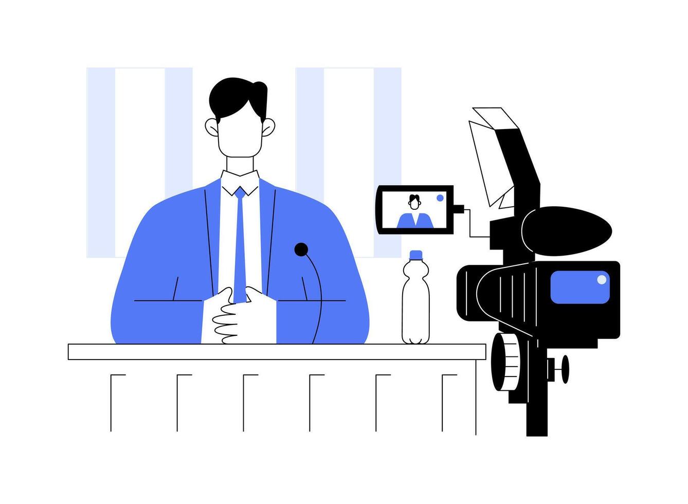 Political live stream abstract concept illustration. vector