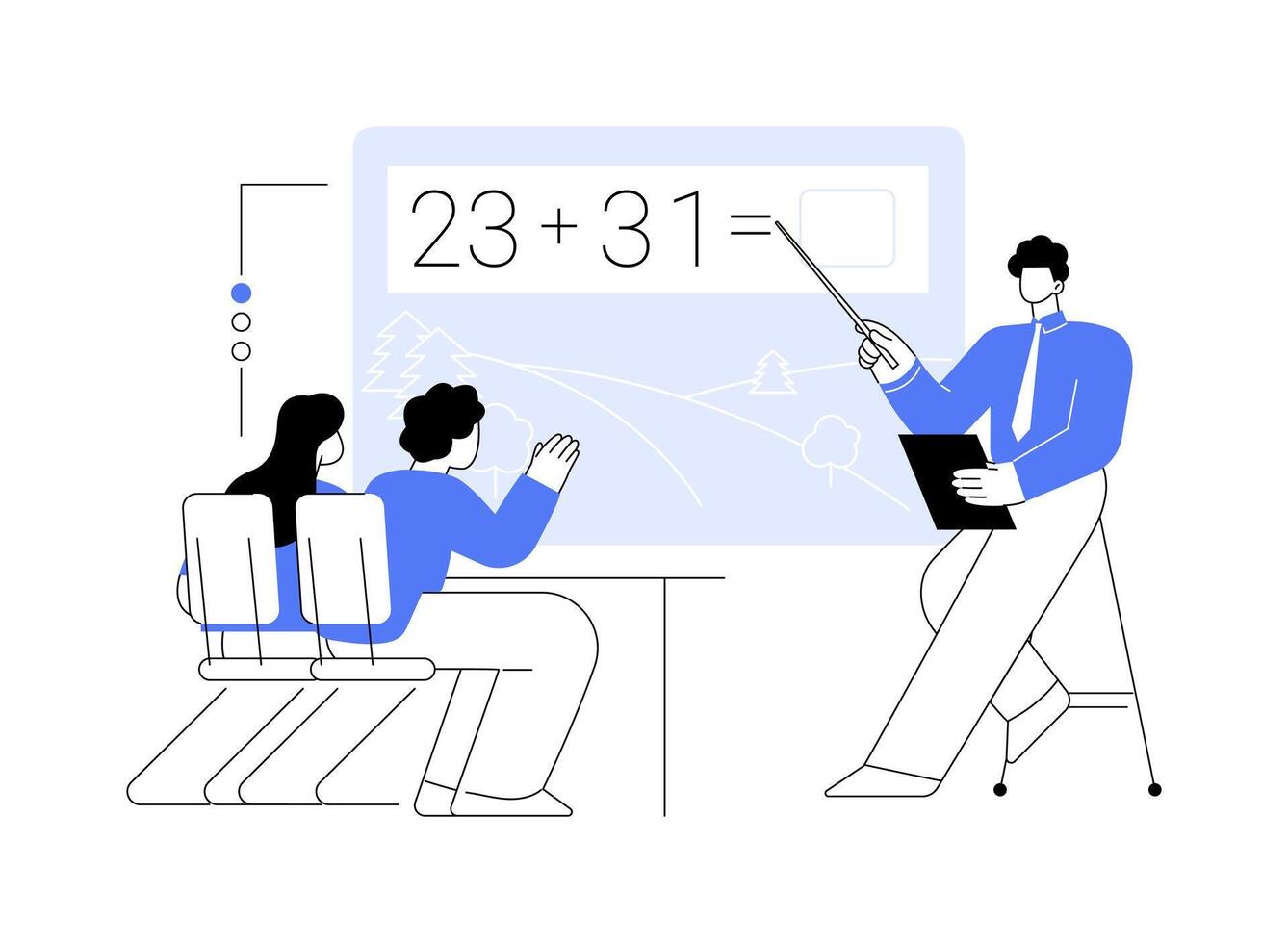 Digital display abstract concept illustration. vector