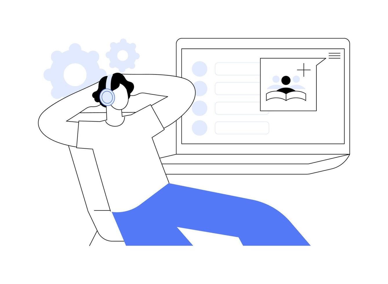 Create class abstract concept illustration. vector