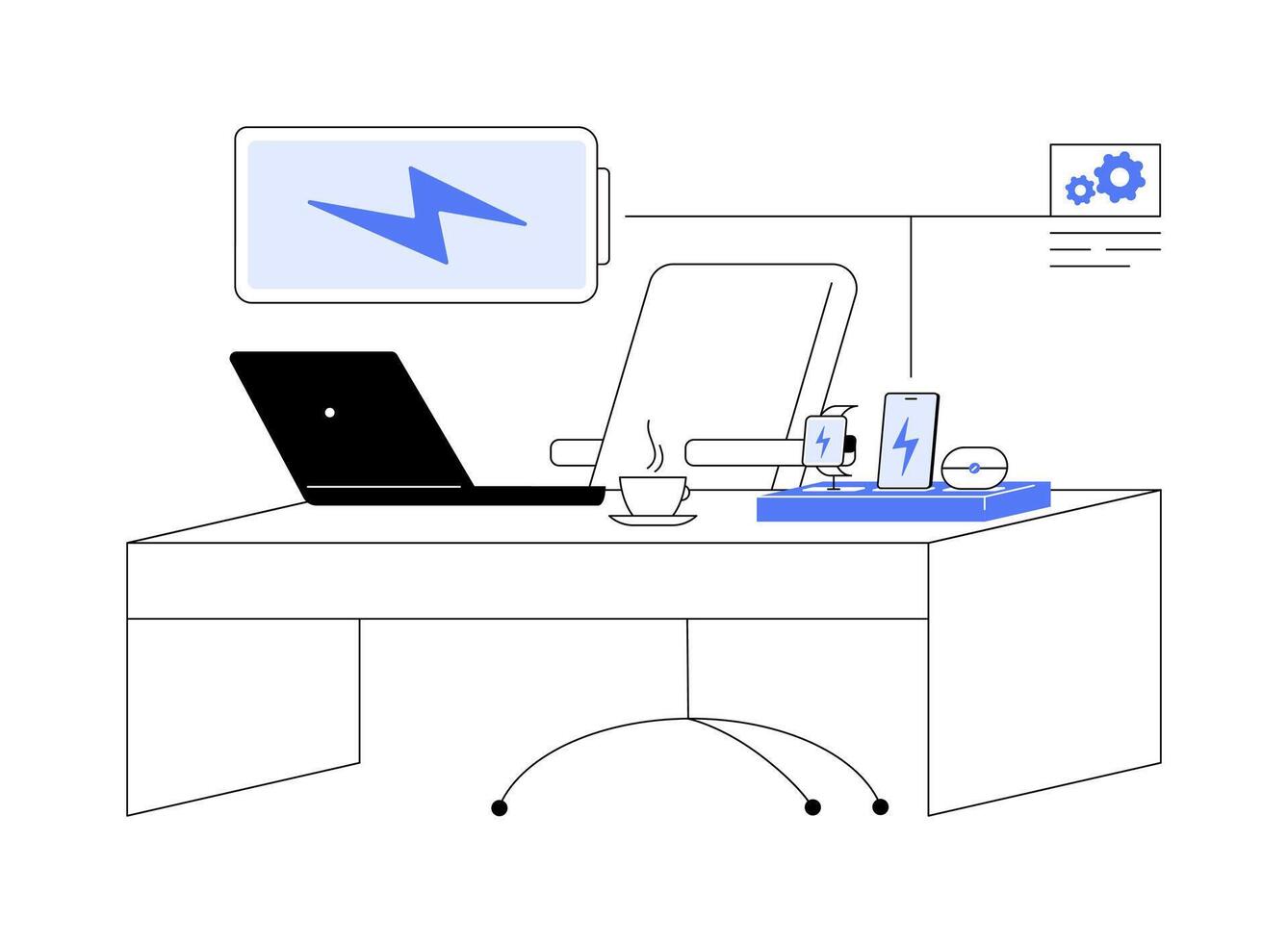Charging station abstract concept illustration. vector