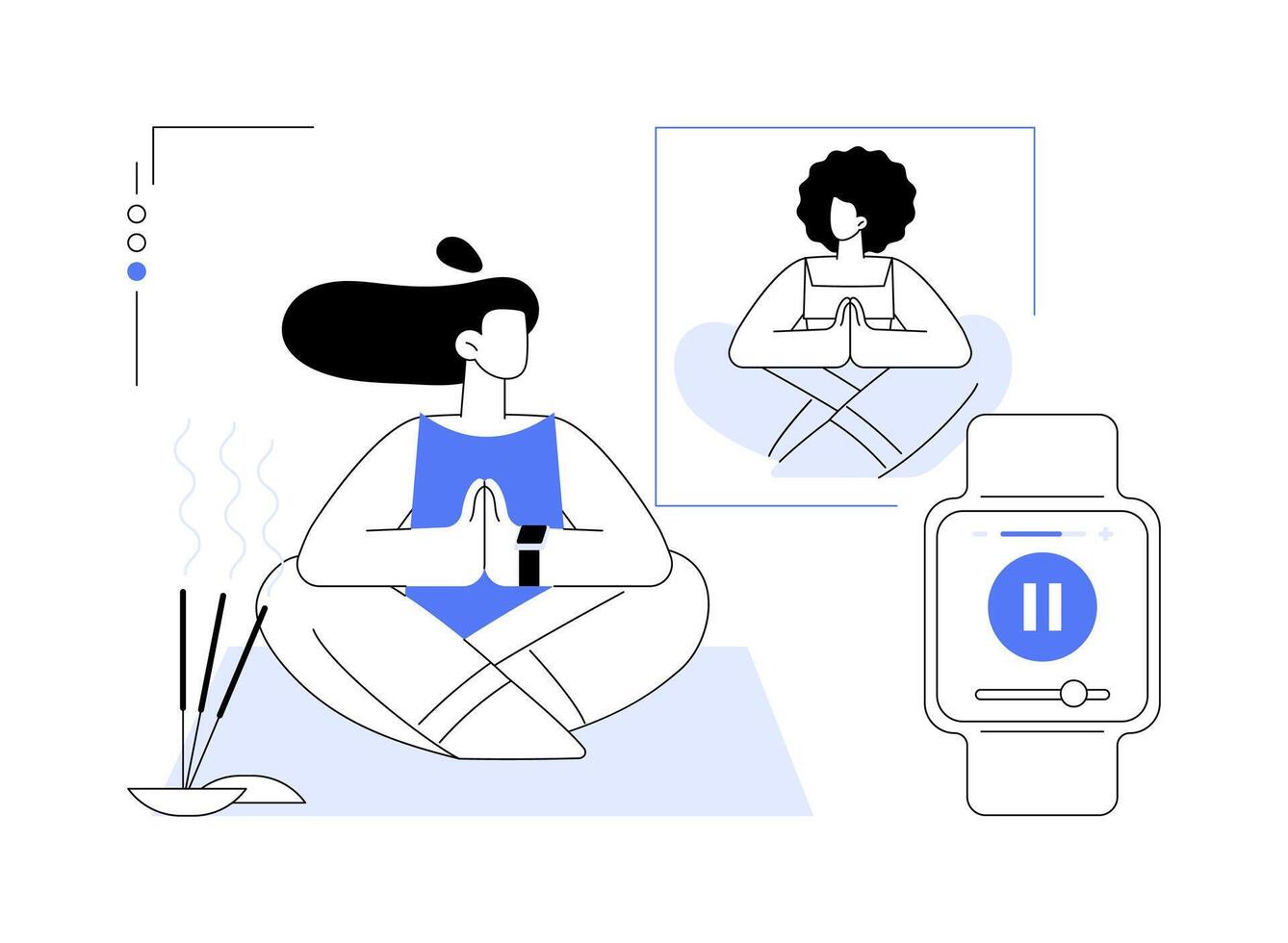 Smartwatch entertainment abstract concept illustration. vector
