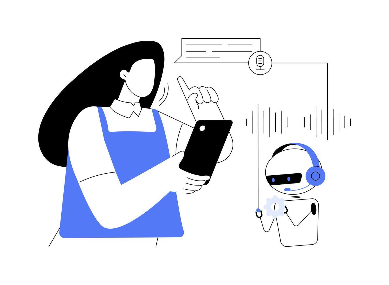 Speech recognition abstract concept illustration. vector