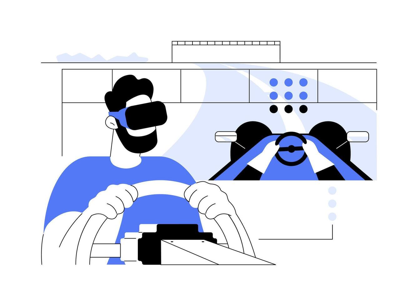 VR in entertainment abstract concept illustration. vector