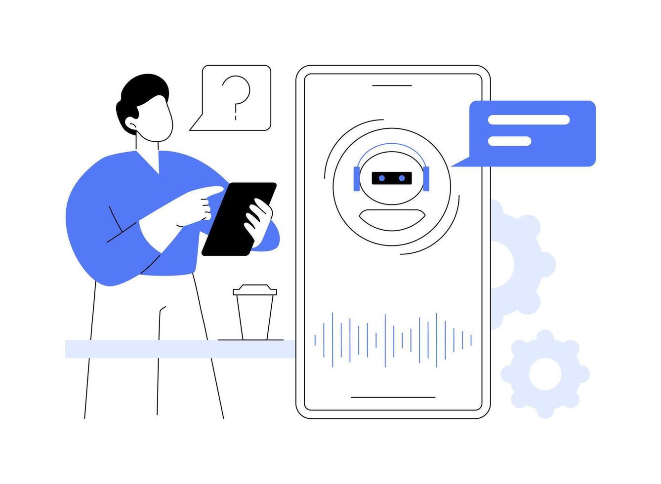 Customer support solutions abstract concept illustration. vector