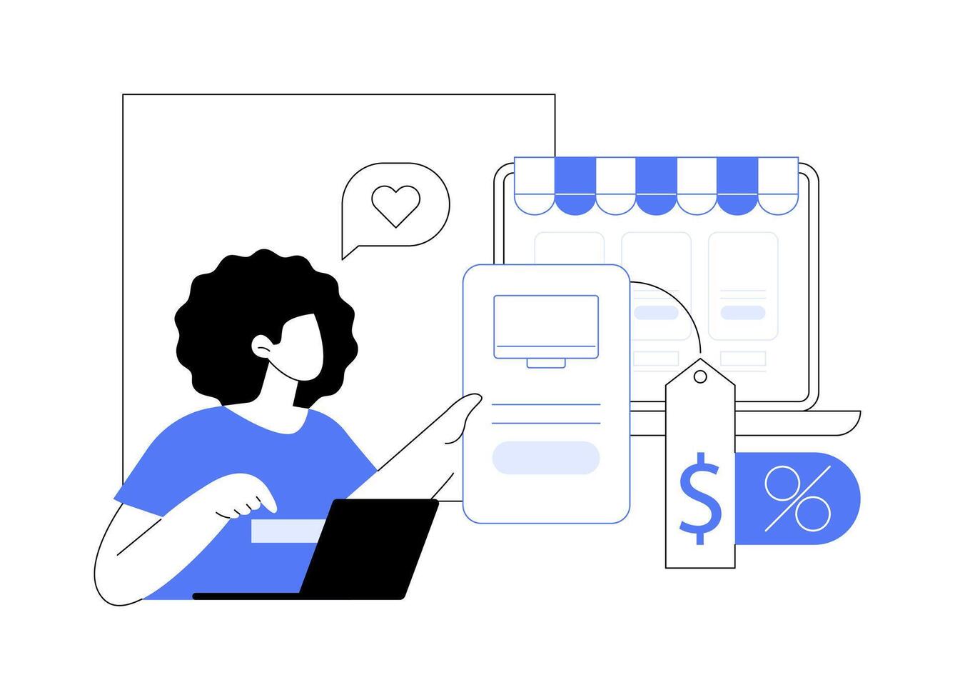 Personalized customer experience abstract concept illustration. vector