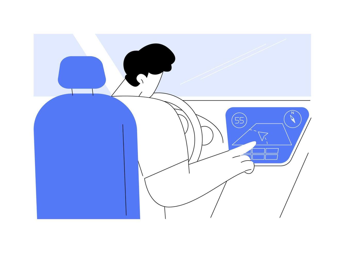Route information abstract concept illustration. vector