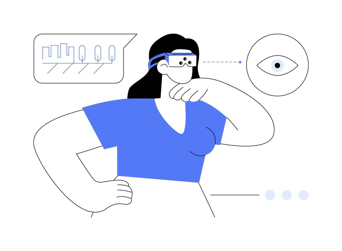 Electronic sight abstract concept illustration. vector