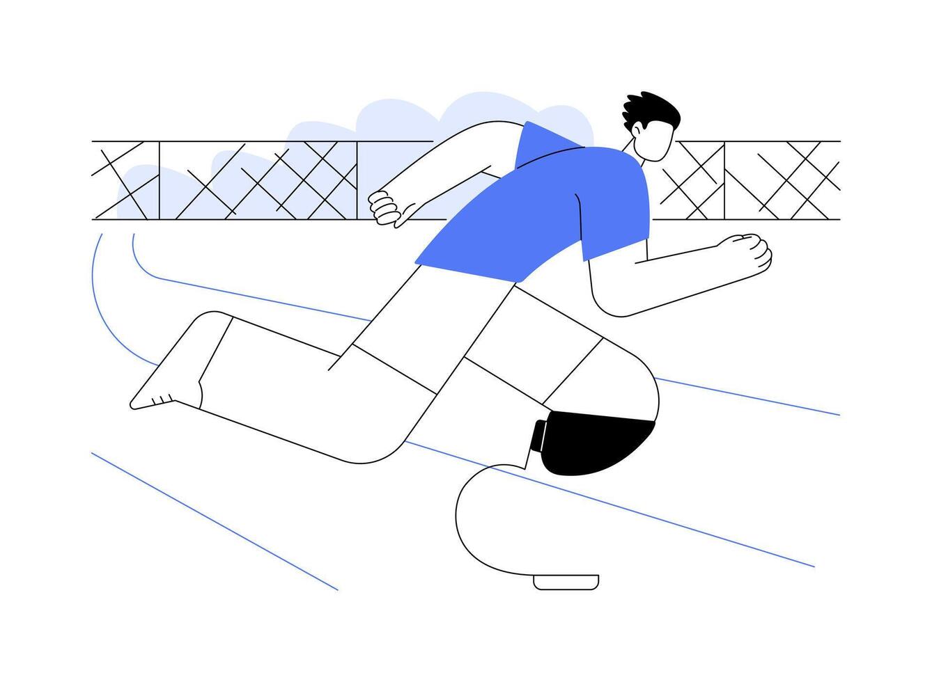 Artificial limbs abstract concept illustration. vector