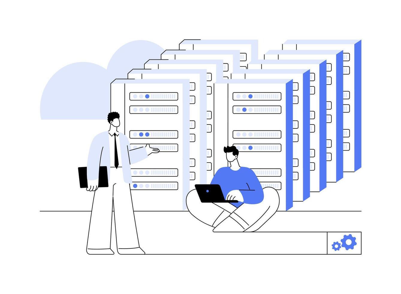 Cloud reliability engineer abstract concept illustration. vector
