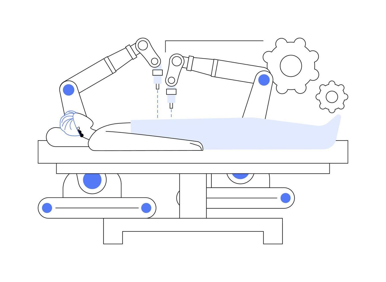 Surgical robot abstract concept illustration. vector