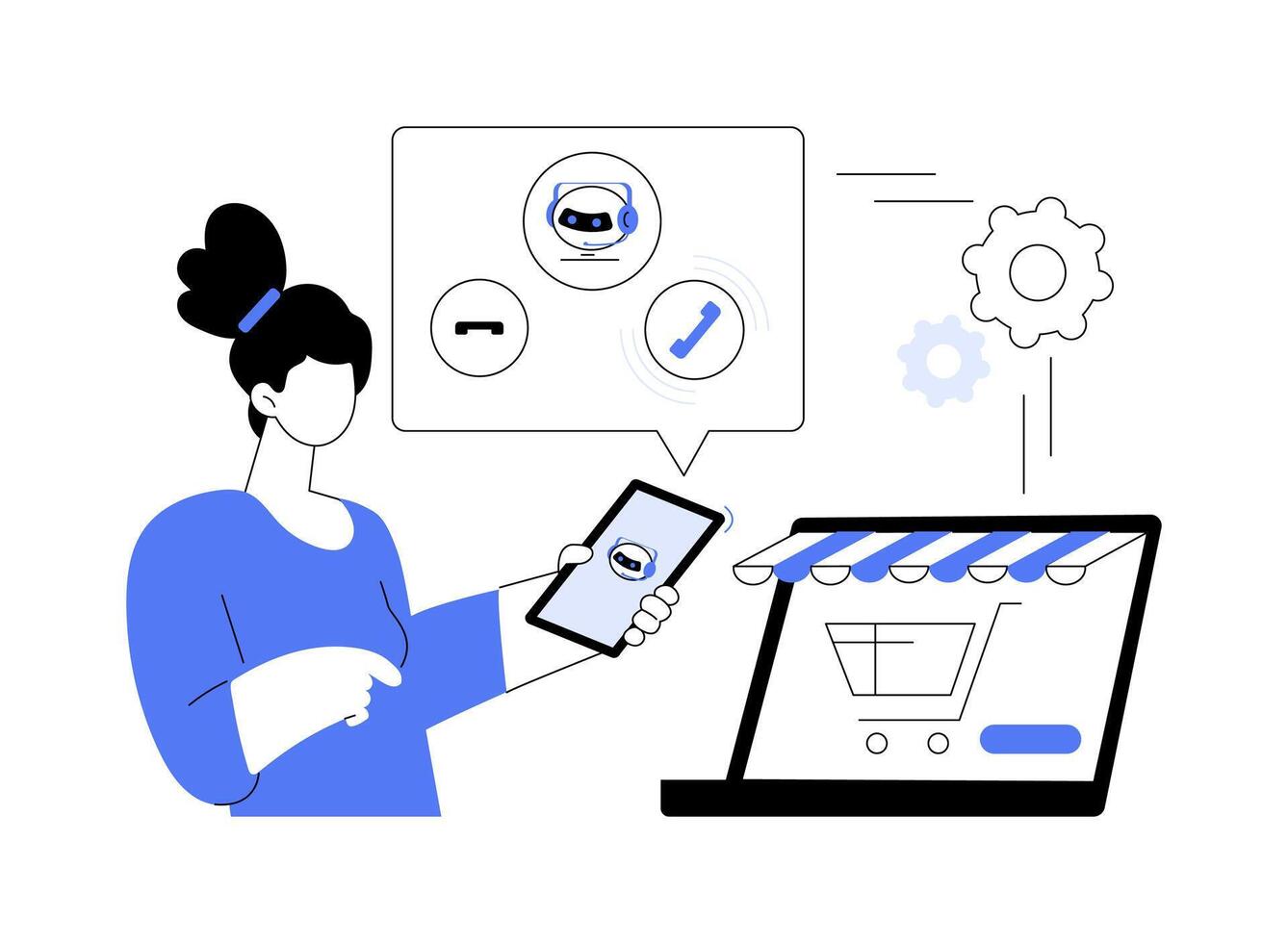Call center abstract concept illustration. vector