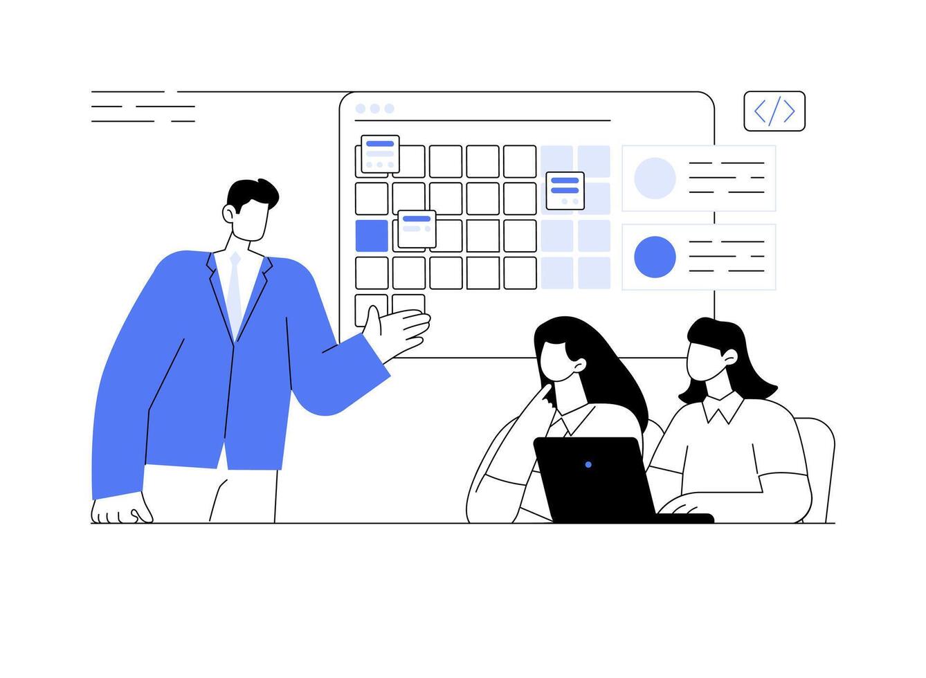 Calendaring software abstract concept illustration. vector