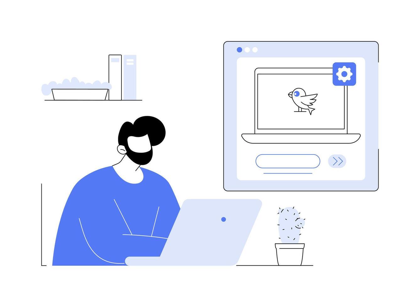 Operating system abstract concept illustration. vector