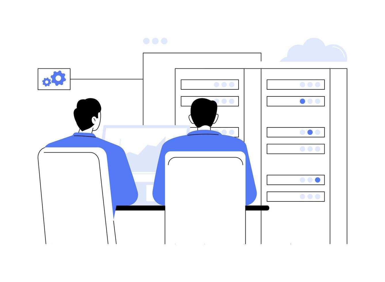 Database software abstract concept illustration. vector