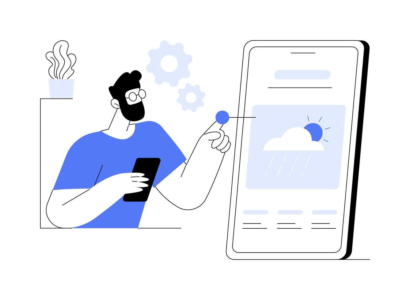 Weather app abstract concept illustration. vector