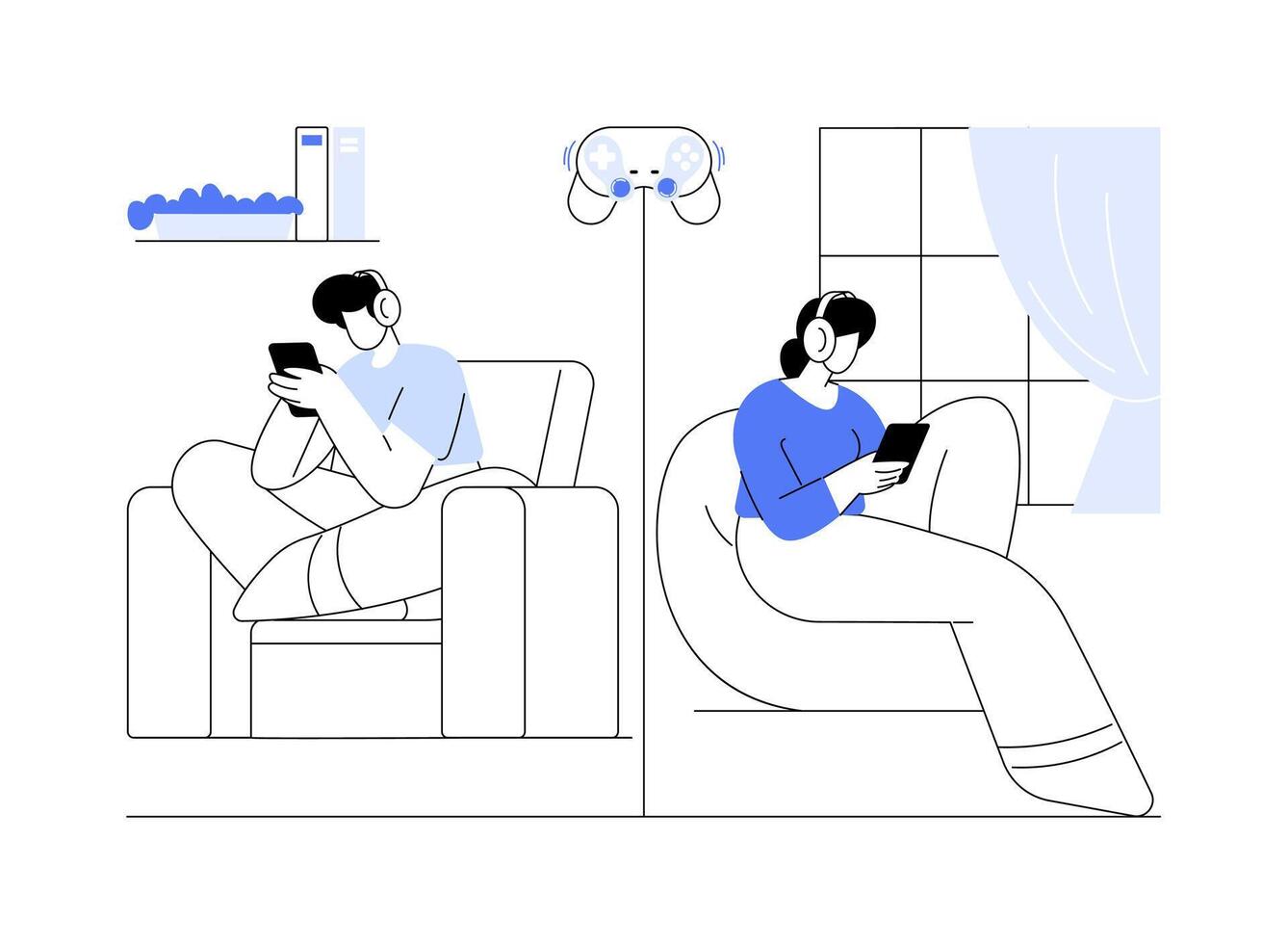 Collaborative playing abstract concept illustration. vector