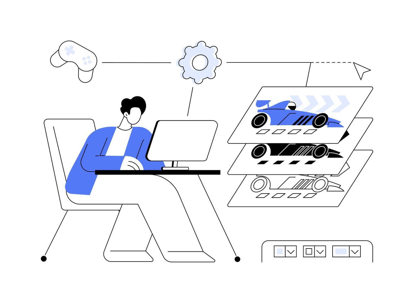 Game production abstract concept illustration. 47232210 Vector Art at ...