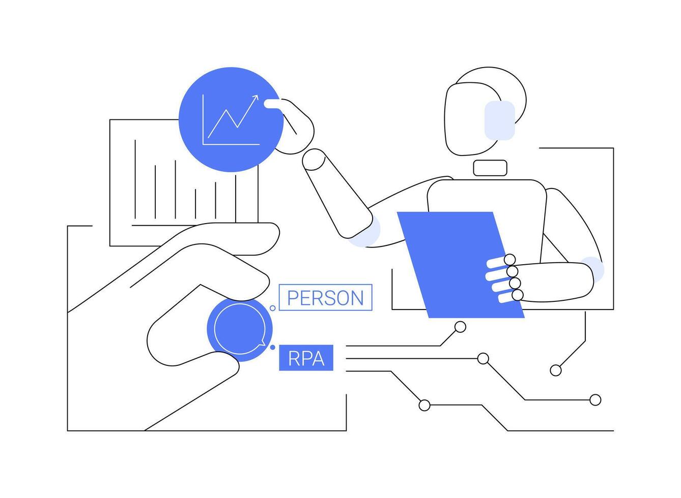 Robotic Process automation abstract concept illustration. vector