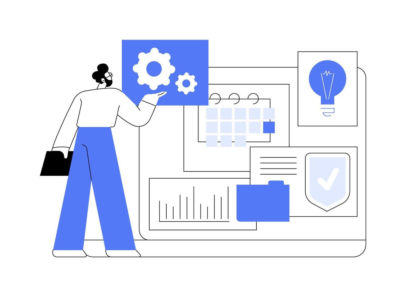 Business process automation abstract concept illustration. vector