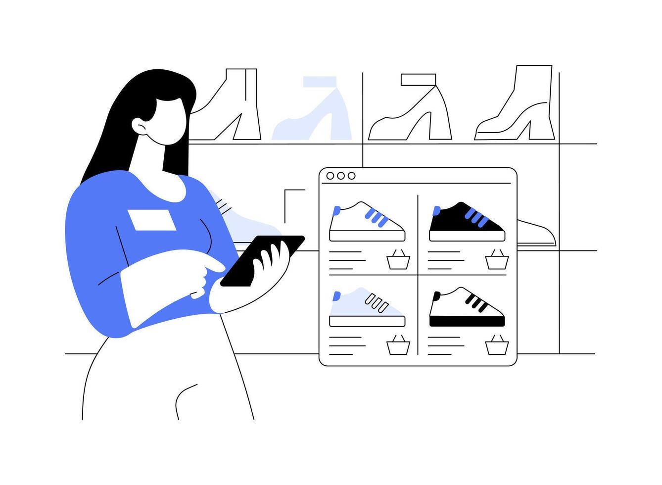 Commercial customer data, abstract concept illustration. vector
