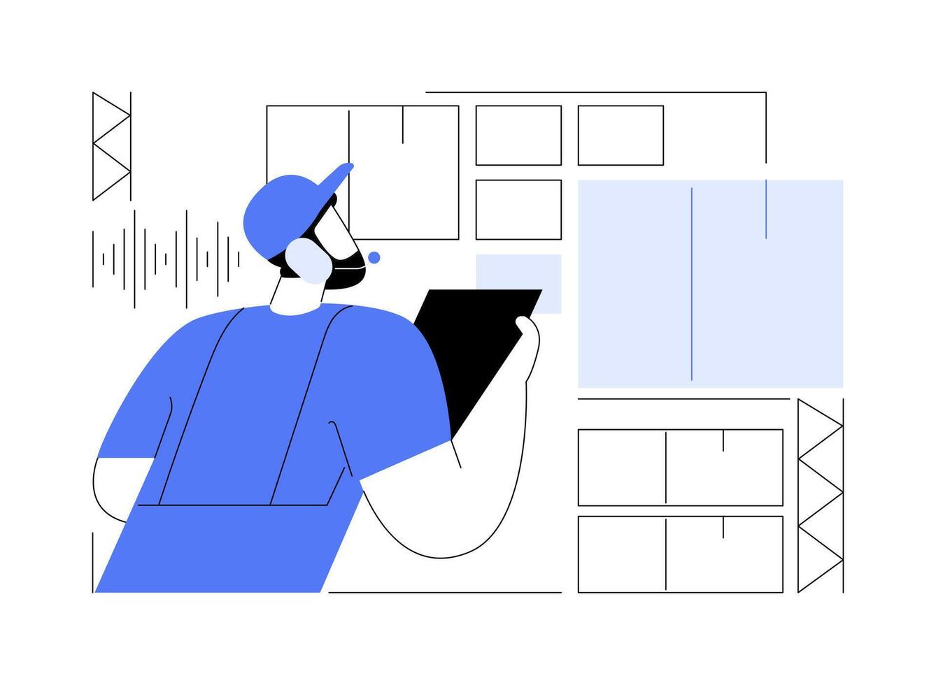 Voice picking abstract concept illustration. vector