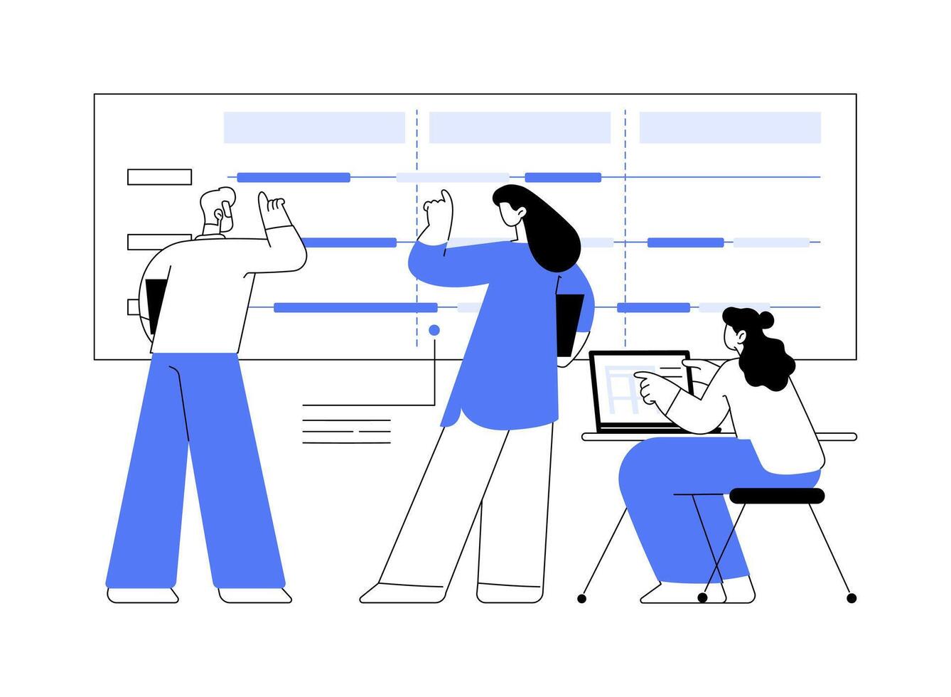 Project timeline abstract concept illustration. vector