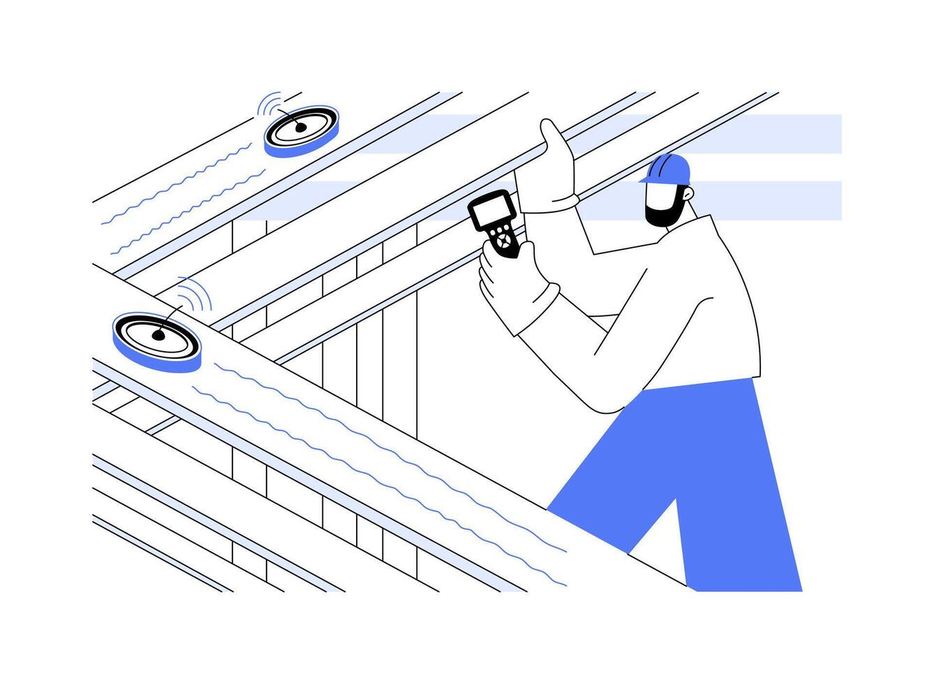 Vibration sensor abstract concept illustration. vector