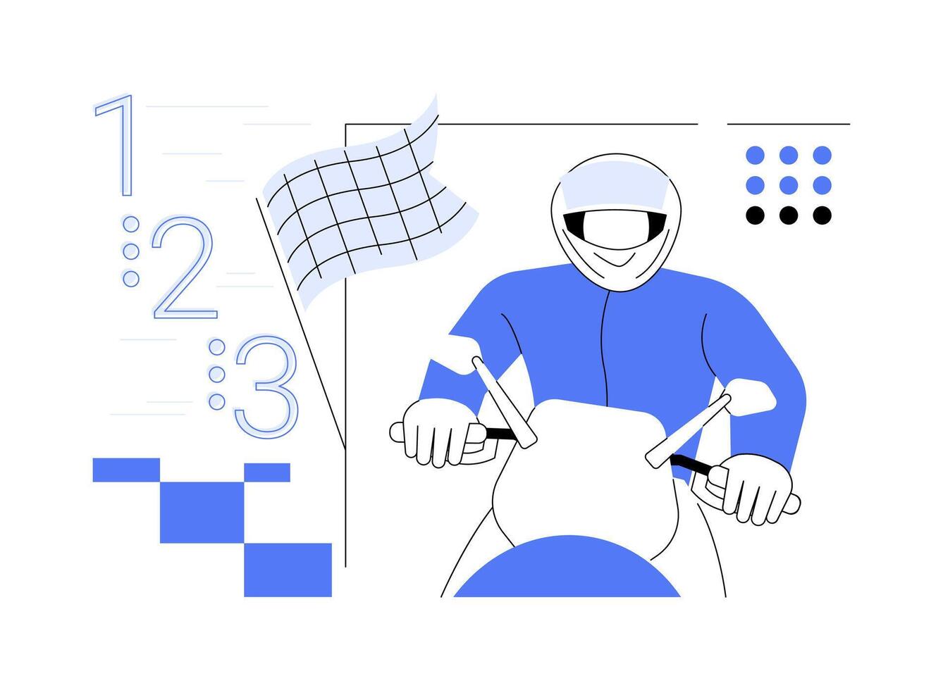 Starting grid abstract concept illustration. vector
