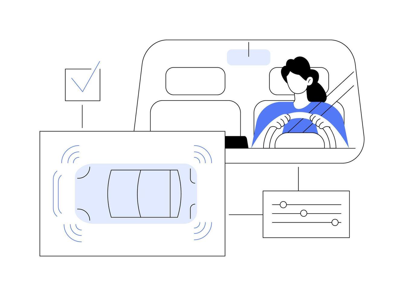 Proximity sensor abstract concept illustration. vector