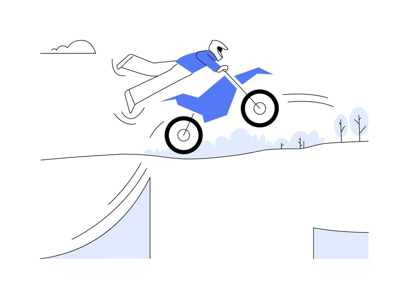 Freestyle motorcross abstract concept illustration. vector