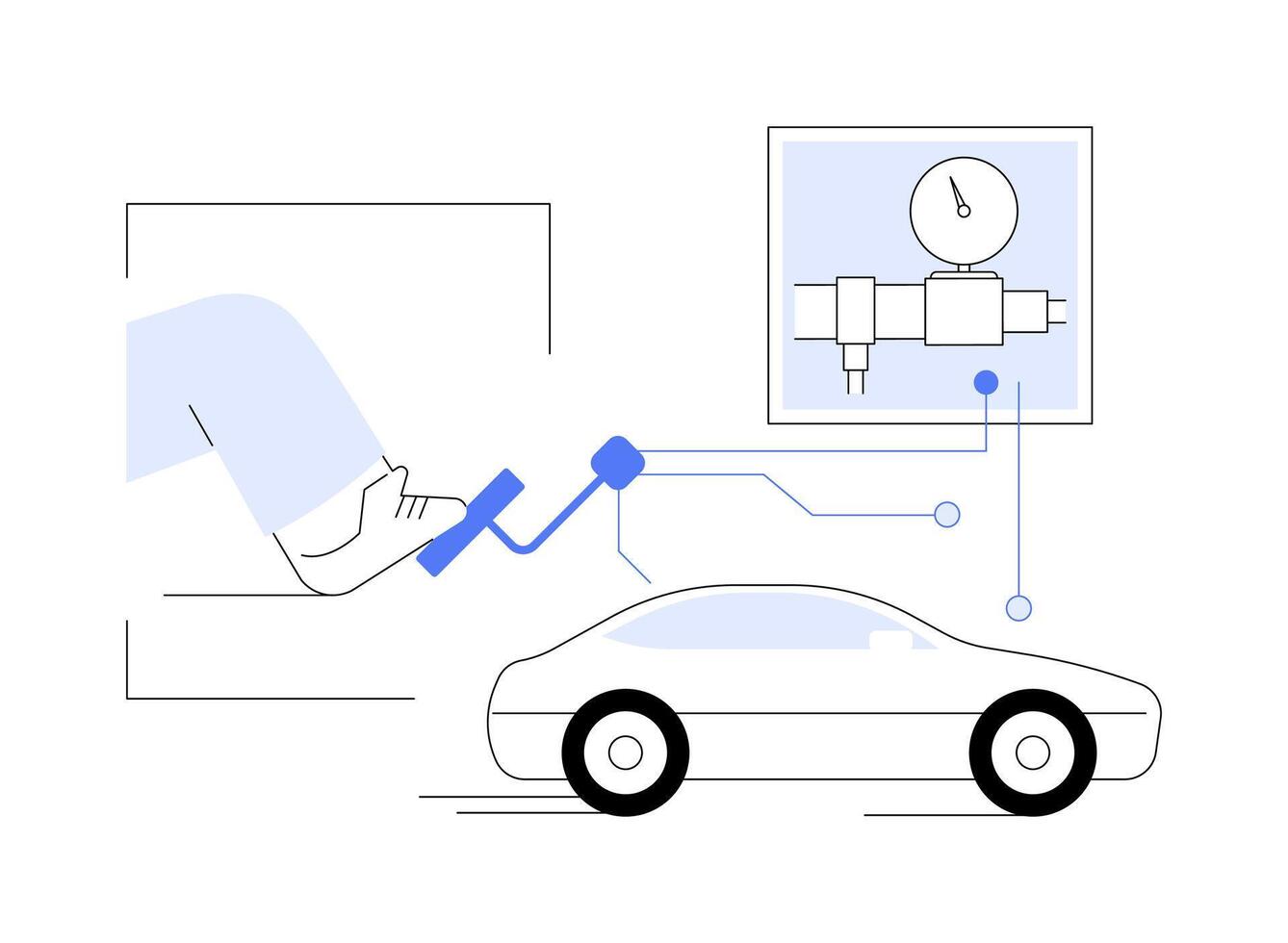 Pressure sensor abstract concept illustration. vector