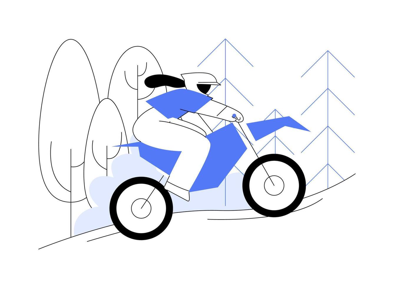 Enduro racing abstract concept illustration. vector