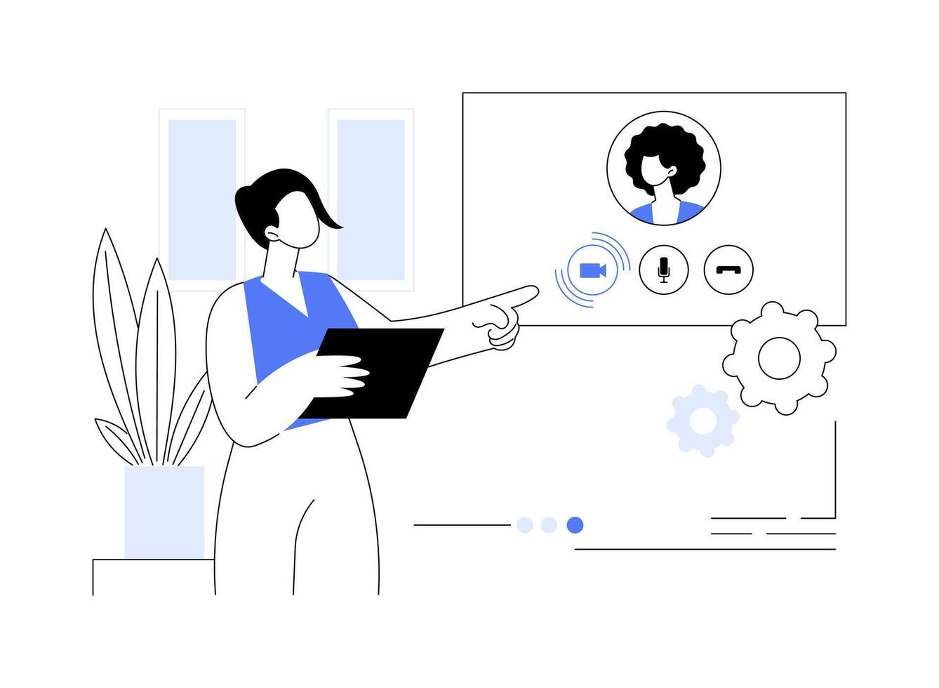 Join conference abstract concept illustration. vector
