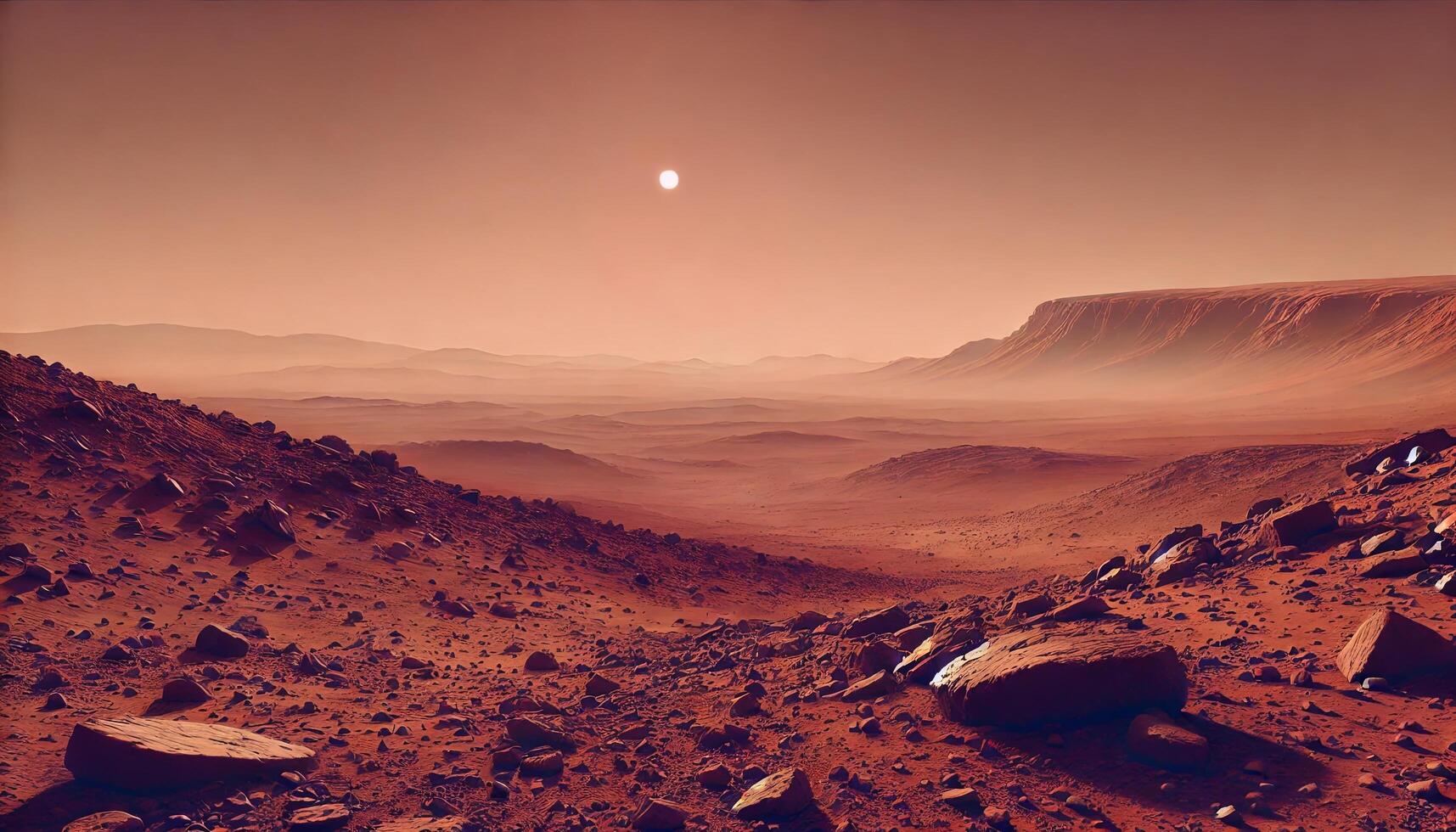 view of planet Mars photo