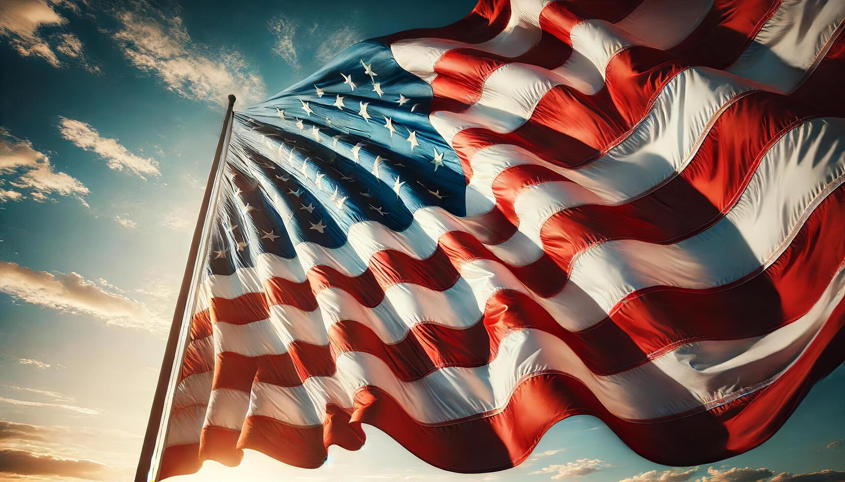 american flag suitable for design background photo