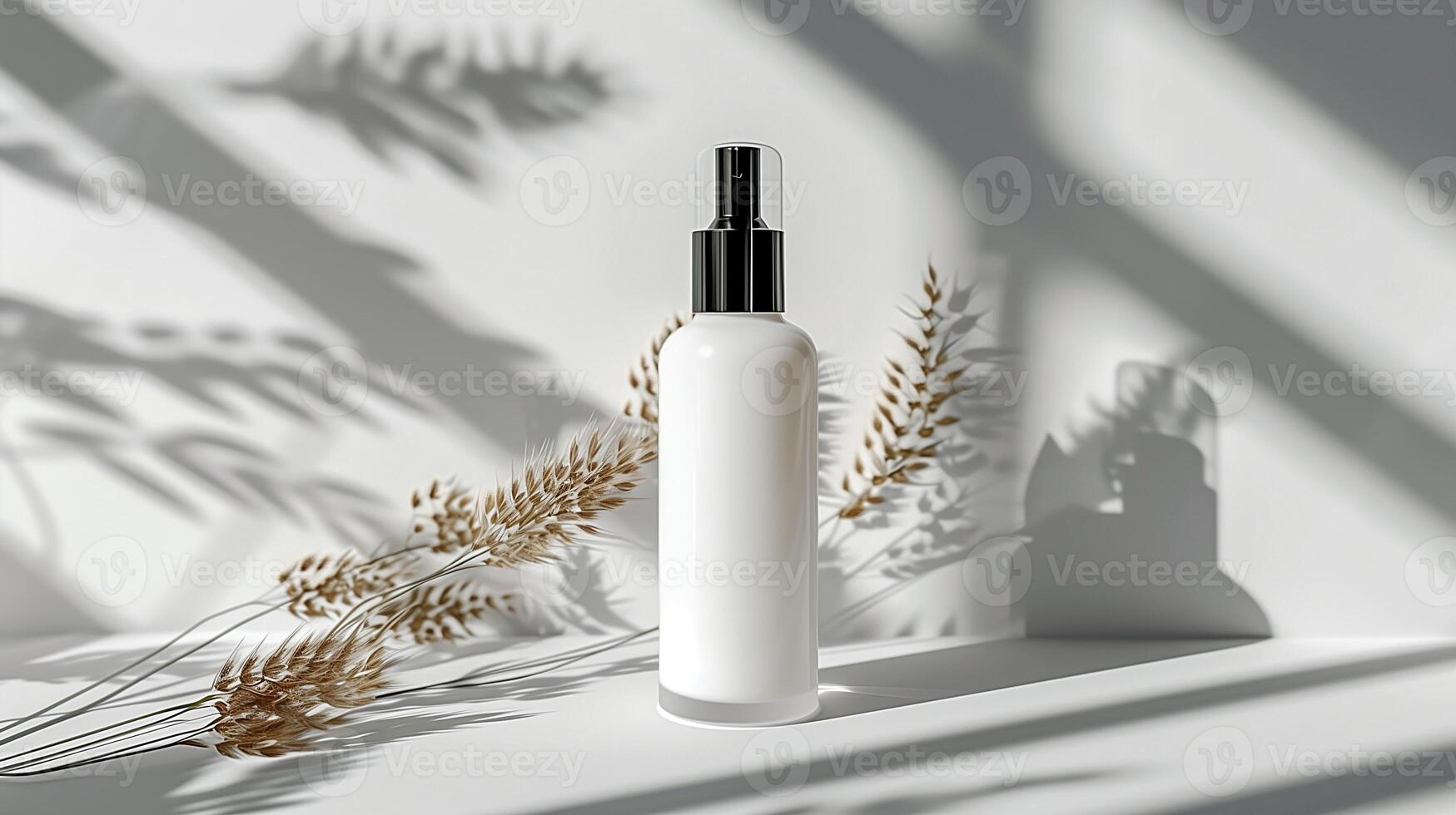 A clean white minimalist skincare product no logo. Generate AI photo