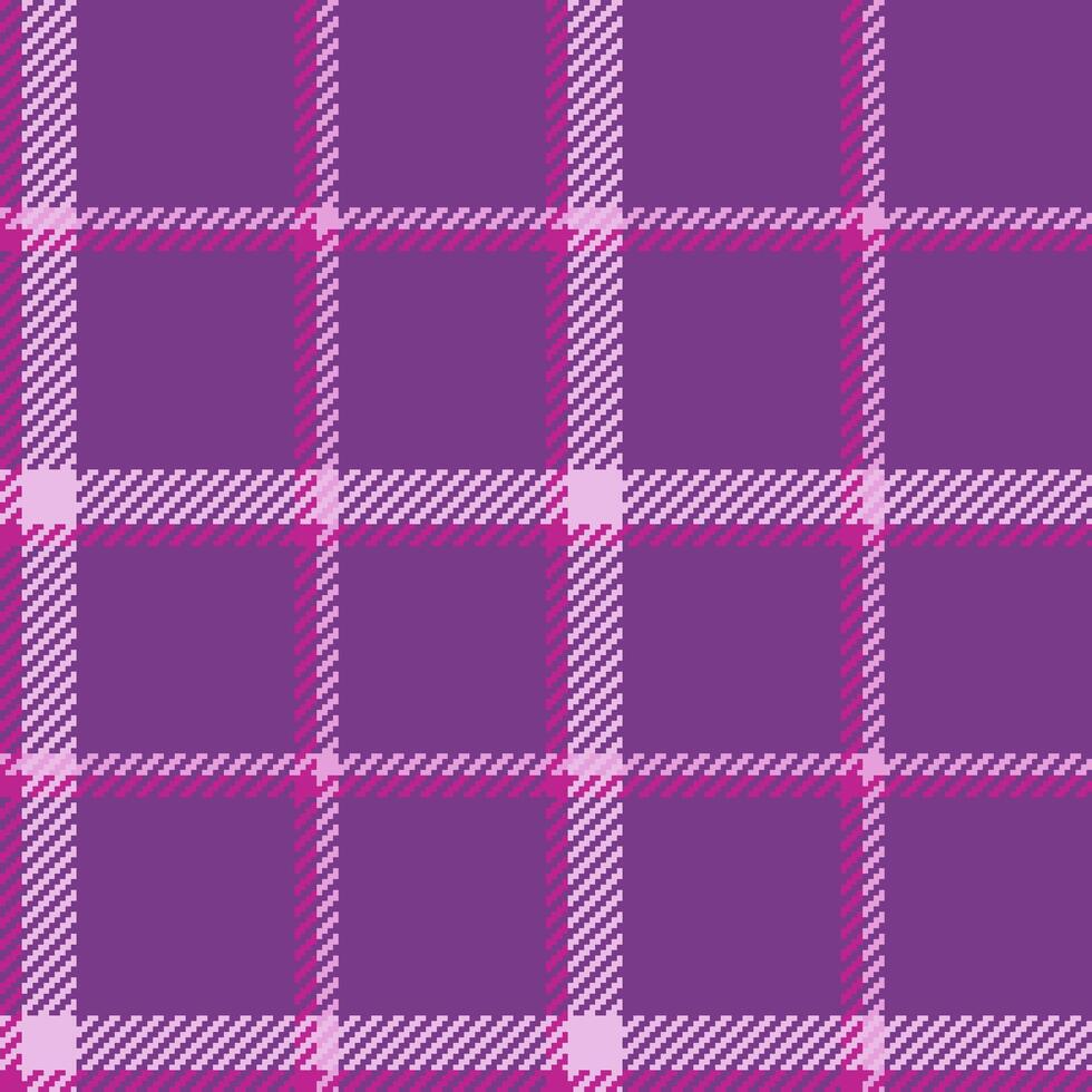 Duvet textile pattern tartan, vintage check texture. Printout seamless background plaid fabric in purple and light colors. vector
