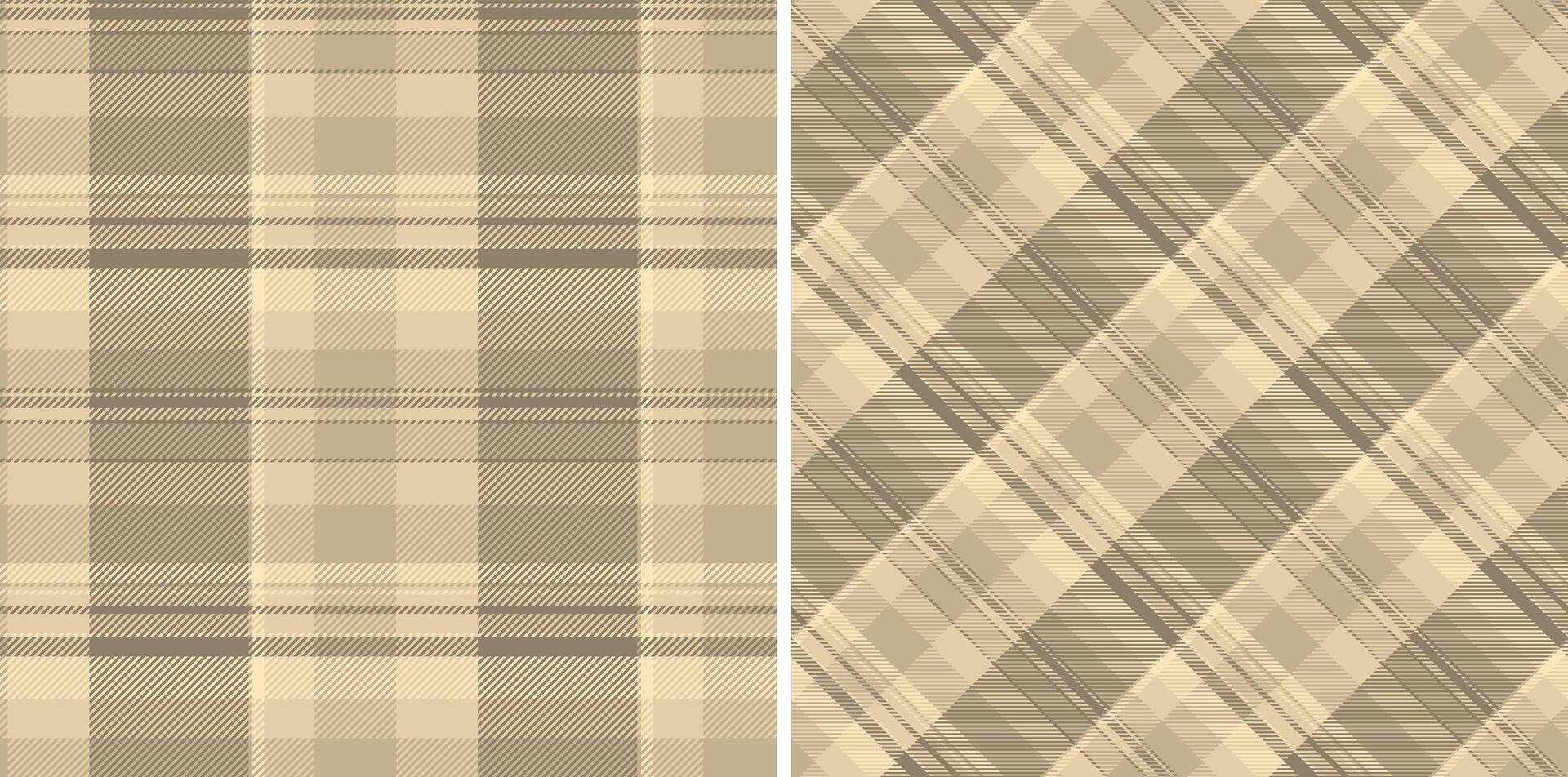Textile check seamless of tartan fabric with a plaid pattern texture background. Set in skin colors for school uniform trends. vector