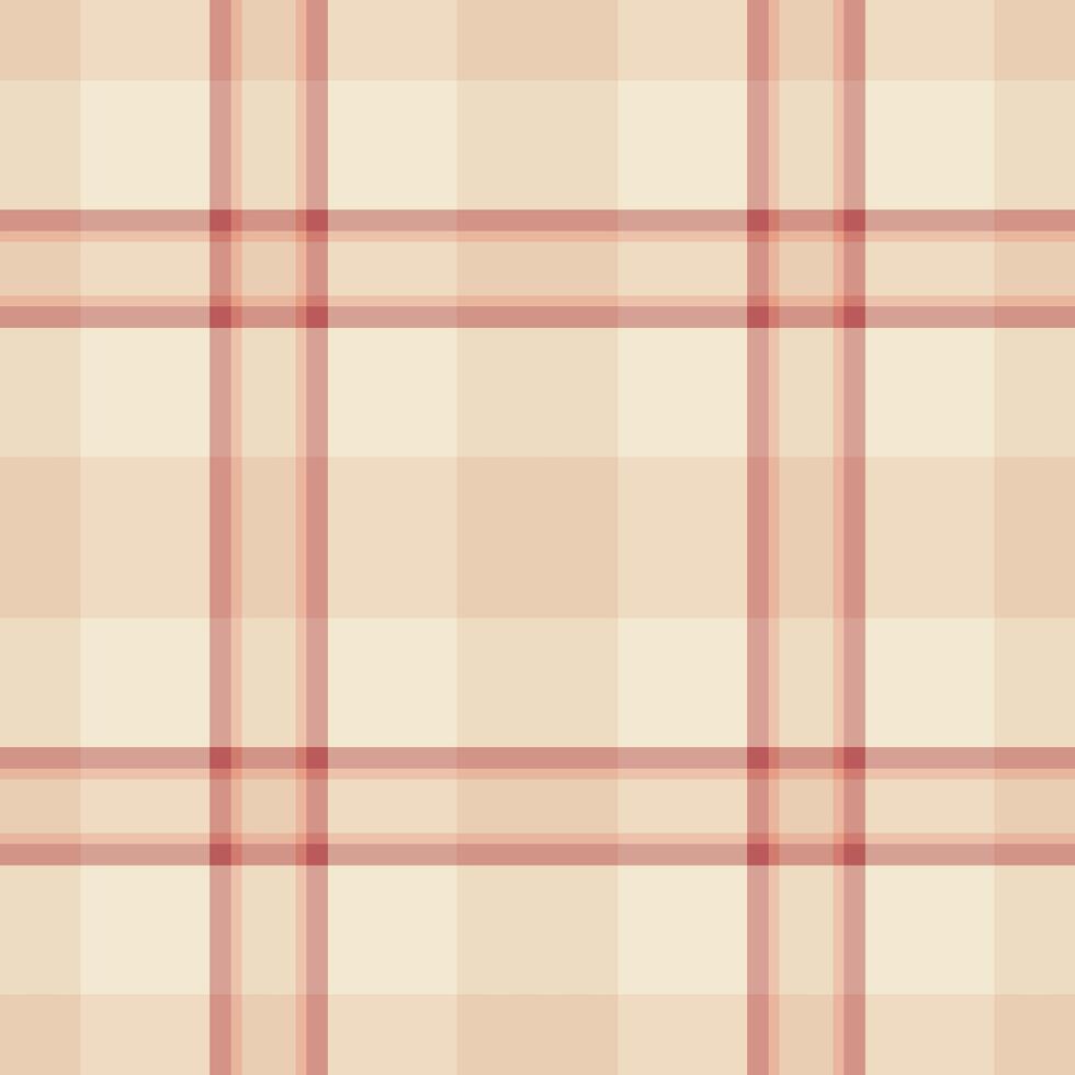 Geometry seamless textile tartan, new york check texture . Place background fabric plaid pattern in light and red colors. vector