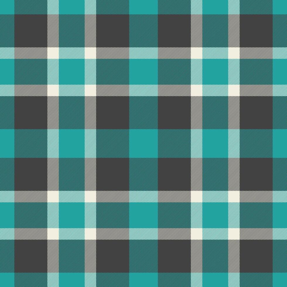 Vertical tartan background textile, repeating fabric pattern . Festival check texture seamless plaid in grey and teal colors. vector