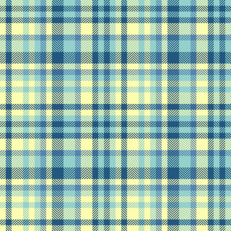 Intense plaid textile , victorian check background texture. Garment tartan pattern fabric seamless in cyan and lime colors. vector