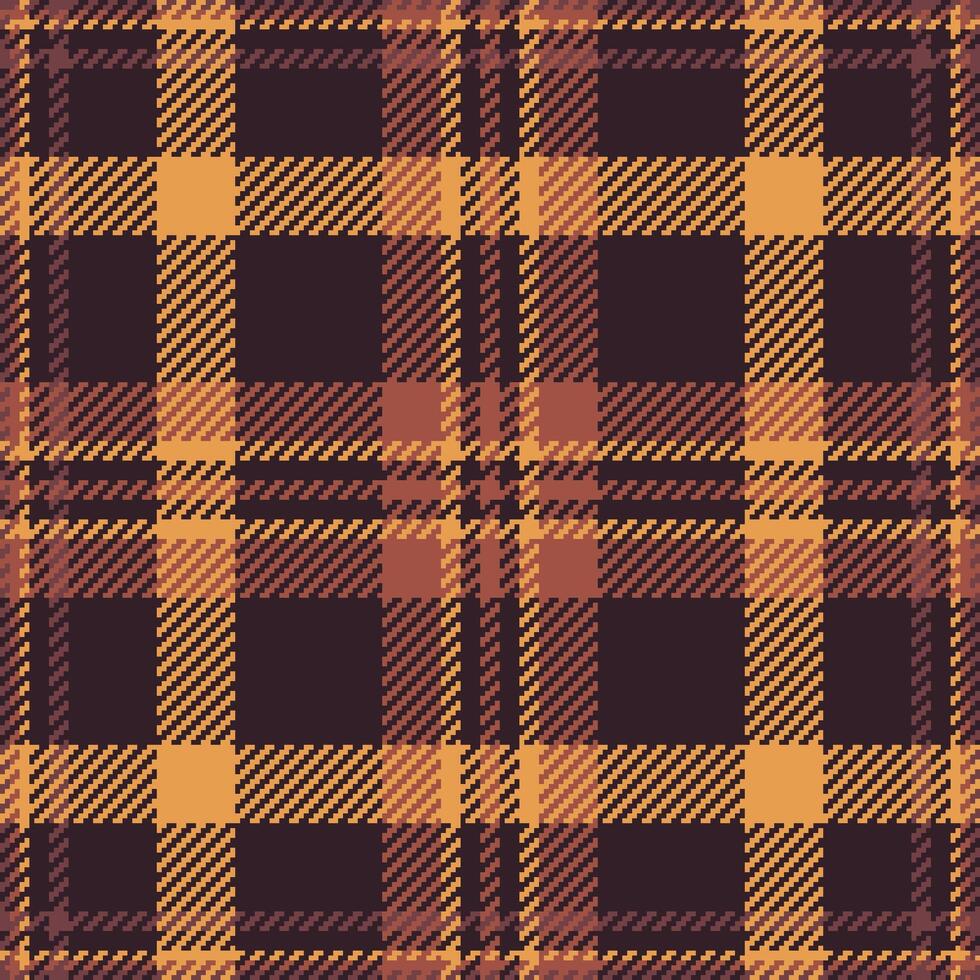 French tartan plaid check, mixed fabric pattern. Variation background textile texture seamless in dark and red colors. vector