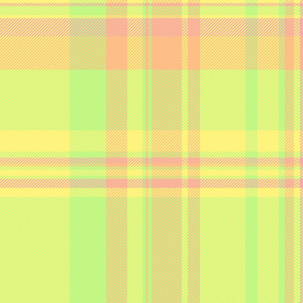 Britain textile seamless background, color tartan check fabric. Summer plaid texture pattern in green and yellow colors. vector