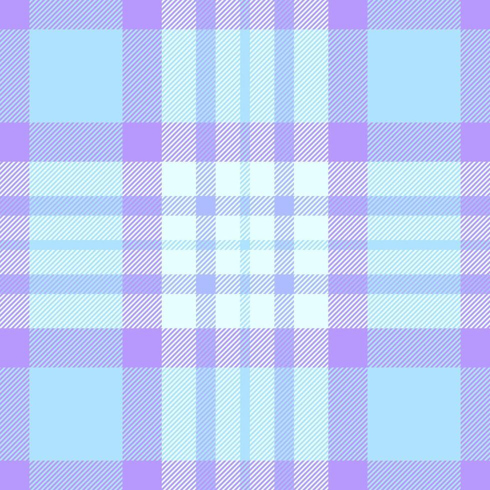 Festive check fabric pattern, greeting card tartan plaid . Sexual background textile seamless texture in cyan and indigo colors. vector