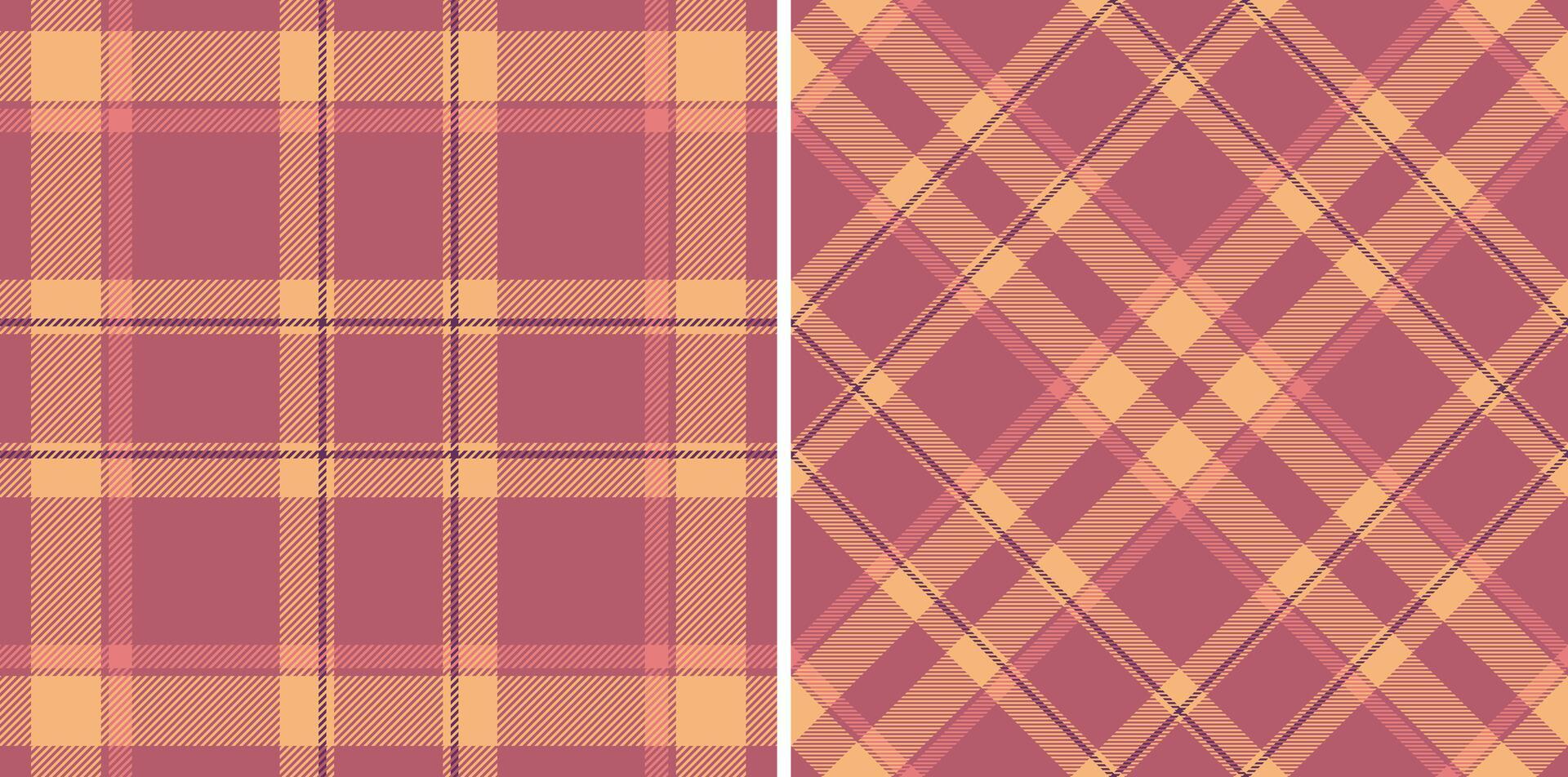 plaid background of textile fabric seamless with a check tartan texture pattern. Set in skin colors. Ribbon craft ideas. vector