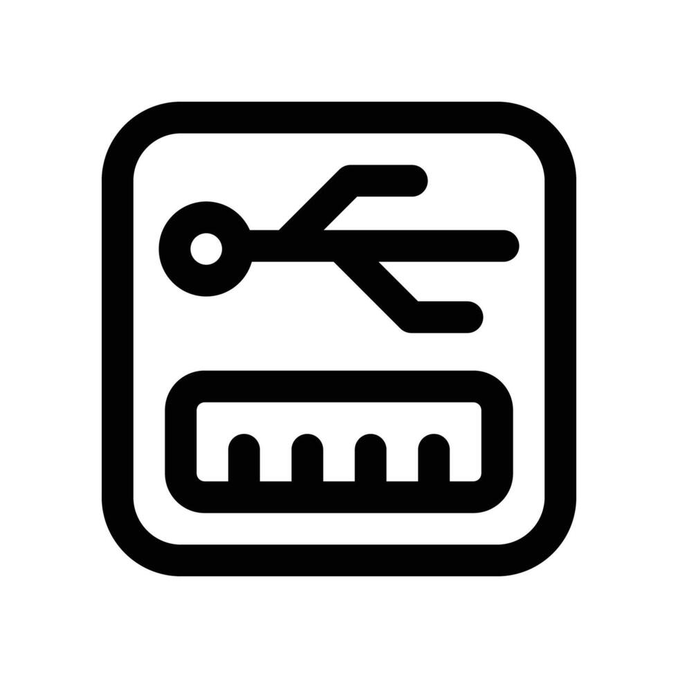usb port icon. line icon for your website, mobile, presentation, and logo design. vector