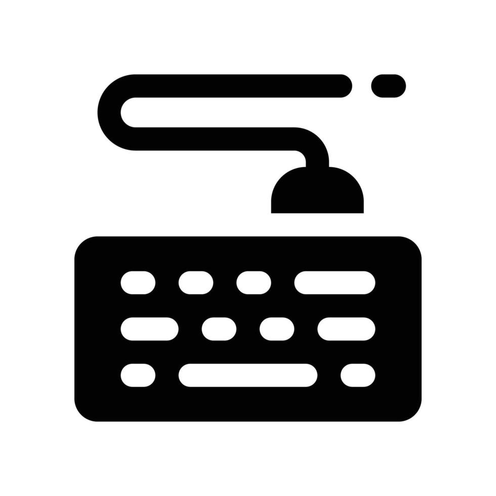keyboard icon. glyph icon for your website, mobile, presentation, and logo design. vector