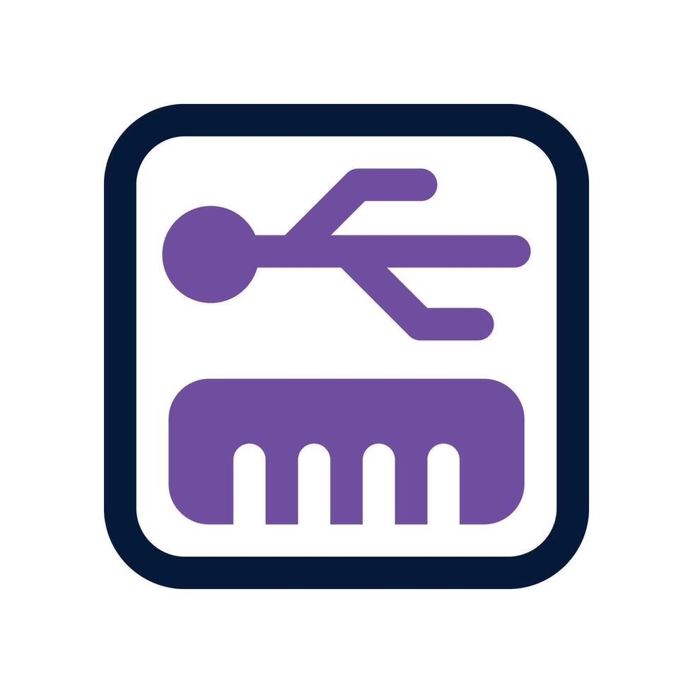 usb port icon. dual tone icon for your website, mobile, presentation, and logo design. vector