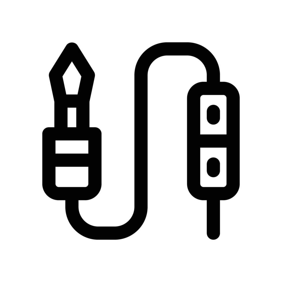 audio jack icon. line icon for your website, mobile, presentation, and logo design. vector